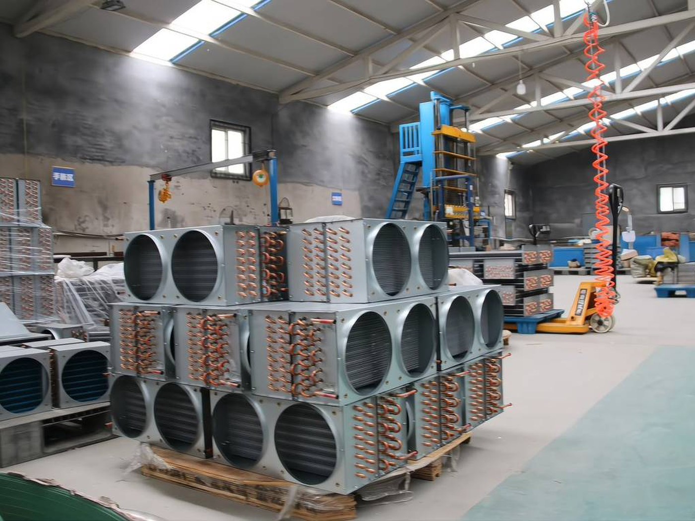 Coil production line in the workshop