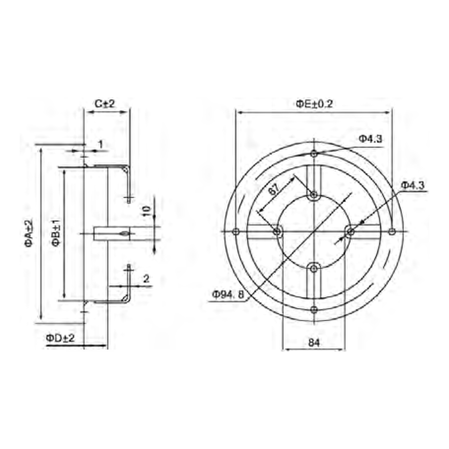 Suction fan blade, diameter 154–230 mm